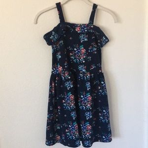 Girls Blue Floral Dress